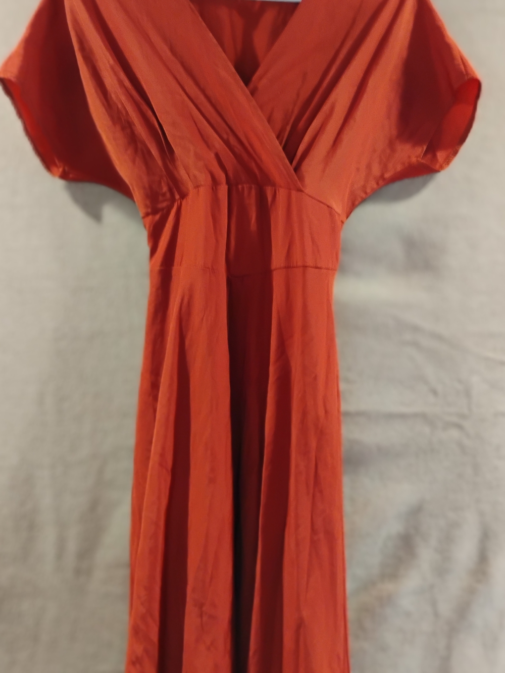 Women's Rust Wrap-Style Maxi Dress